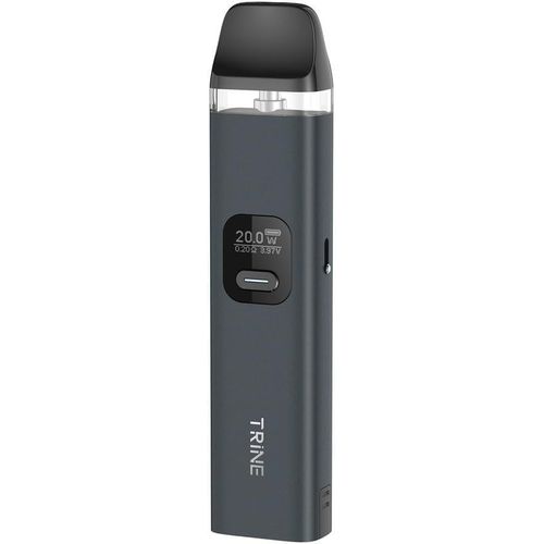 Trine Pod Starter Kit 2ml - Cigarette Electronique Box - Solution 3-en-1 - Ultra Léger - Puissance 6-25W - Batterie Amovible 1000 mAh - Résistances Variées 0,6/0,8/1,2 ohm (Slate Black)