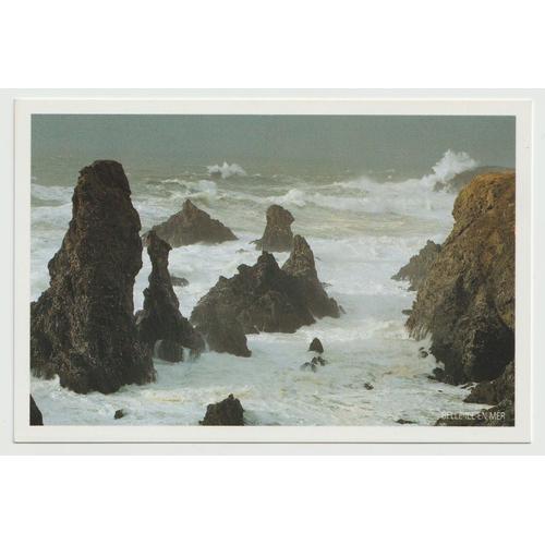 Timbre Oblitéré Belle-Ile-En-Mer, Aiguilles De Port-Coton Sous La Tempête Du 17 Décembre 1989, Philippe Voland