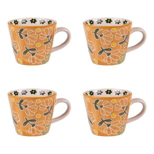 Coffret De 4 Tasses Peony 36 Cl