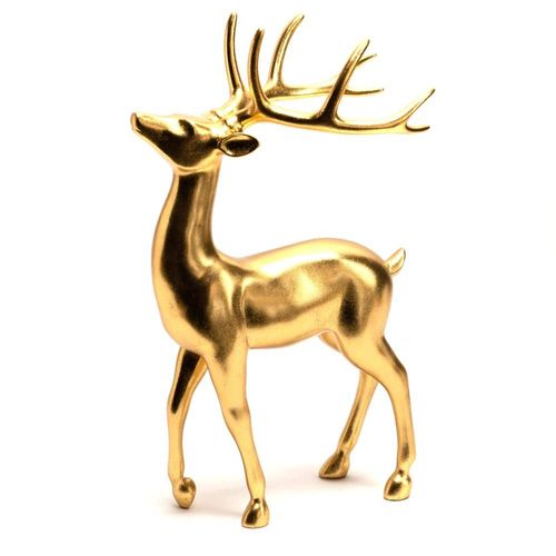 Cerf debout doré 44 cm