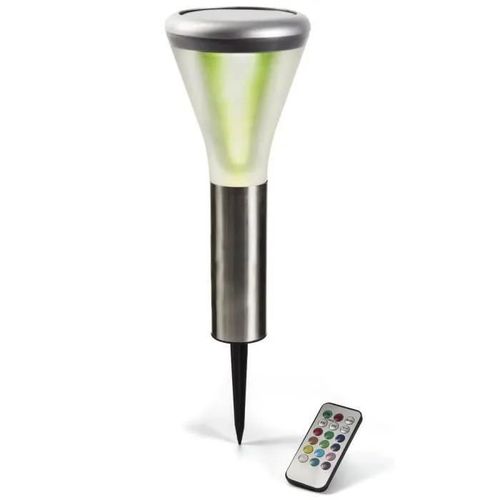 Balise Solaire - Nortene - Kaleis - Couleurs Changeantes - Inox - Ø12 X H26 Cm