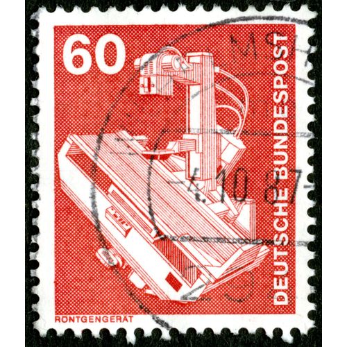 Timbre Oblitéré Deutsche Bundespost, 60, Rontgengerat