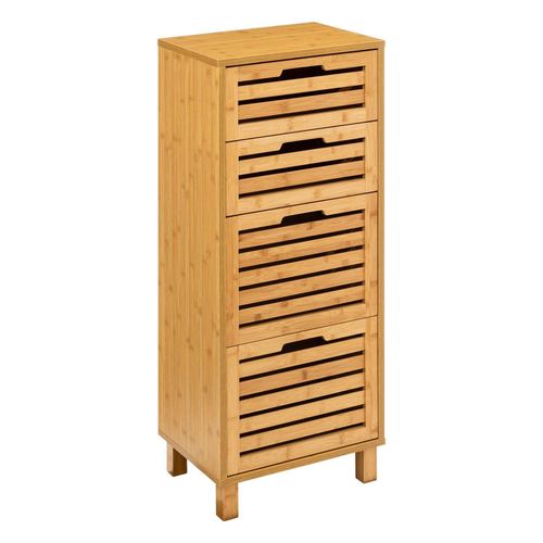 Meuble 4 Tiroirs En Bambou Sicela - Marron