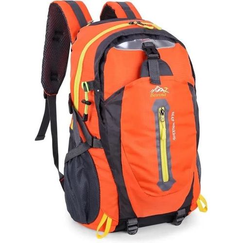 Sac à dos léger Orange de 40L - Waterproof Résistant à l'eau - Décontracté - Pour le cyclisme, les voyages, l'escalade, le plein air.