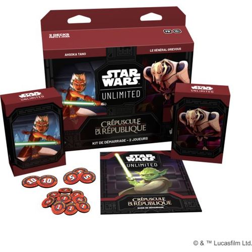 Asmodee Carte À Collectionner Star Wars Unlimited Crépuscule De La République Kit De Démarrage 2 Joueurs