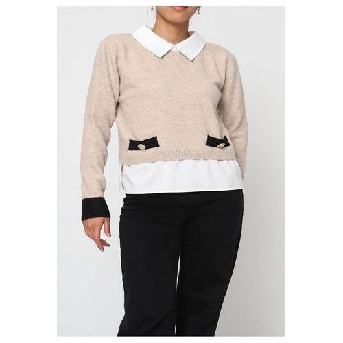 Pull Beige Femme