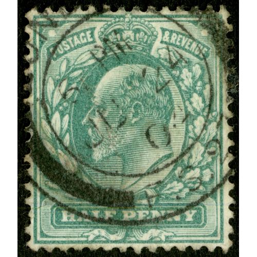 Timbre Oblitéré Angleterre Postage & Revenue, Half Penny