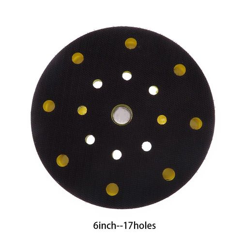 6 ""150mm support de ponceuse crochet et boucle tampons de ponçage avec filetage -24 support de disque de ponçage sans poussière pour MIRKA - Type 17holes