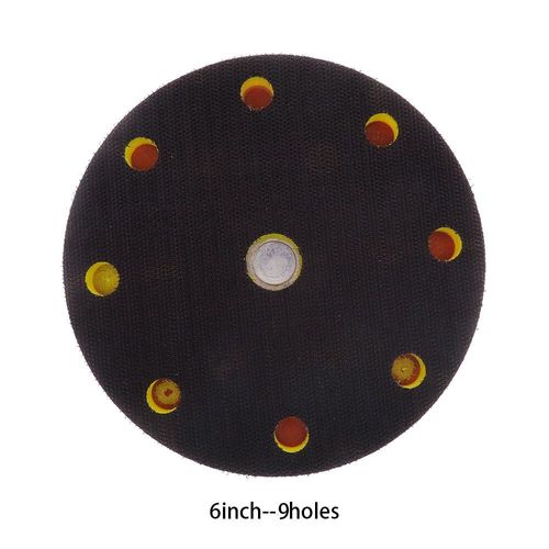6 ""150mm support de ponceuse crochet et boucle tampons de ponçage avec filetage -24 support de disque de ponçage sans poussière pour MIRKA - Type 9holes