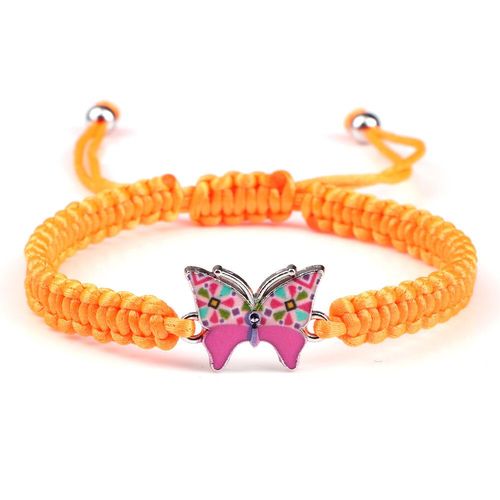 Bracelet De Mode Papillon Gris Chaud Classique Noir Blanc Tressé Chaîne De Corde Bracelets Faits À La Main Pour Femmes Hommes Bijoux Réglables