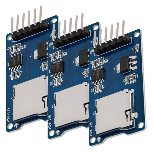 3 x SPI Reader Mémoire Lecteur Micro SD TF Memory Card Module Shield Compatible avec Arduino incluant Un E-Book!
