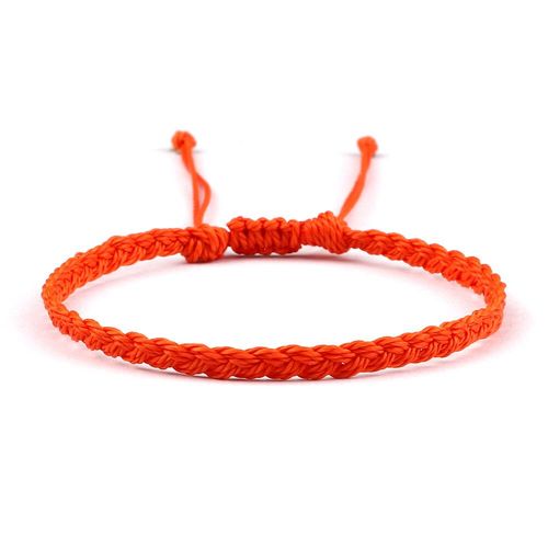 Bracelets Tressés Classiques Faits À La Main Pour Femmes Et Hommes,Couleur Pure,Fil Ciré Tressé,Breloque,Bijoux Ajustables,Cadeaux