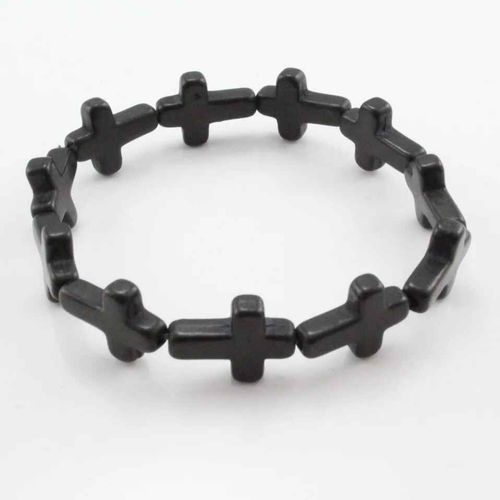 Bracelets De Croix De Perles De Pierre De Charme Pour Les Femmes Et Les Hommes,Bracelet De Boule Perlée Colorée,Fête Faite À La Main,Bijoux De Mode