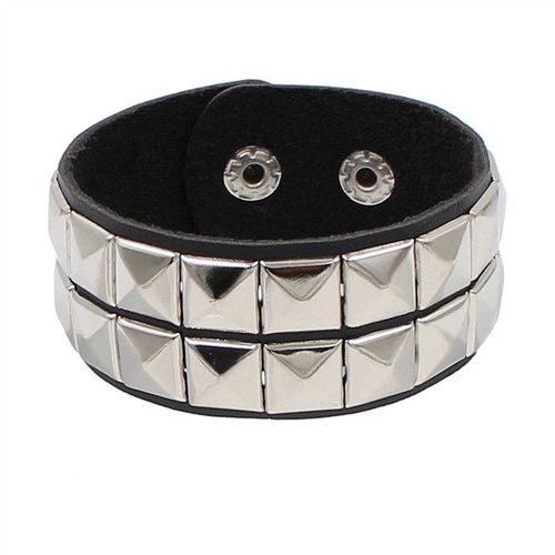 Bracelet En Cuir Unisexe Pour Hommes Et Femmes,Bracelet,Manchette,Goth,Punk,Rock,Halloween,Fête,Faveurs,Accessoires,Années 80