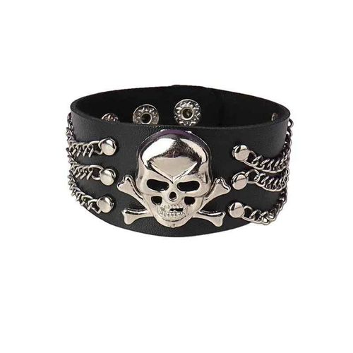 Bracelet En Cuir Pu Clouté Pour Homme Et Femme,Punk,Gothique,Steampunk,Noir,Rivet À Pointes,Manchette,Unisexe,Années 80