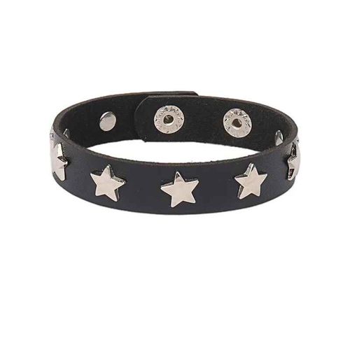Bracelet En Cuir Pu Clouté Pour Homme Et Femme,Punk,Gothique,Steampunk,Noir,Rivet À Pointes,Manchette,Unisexe,Années 80