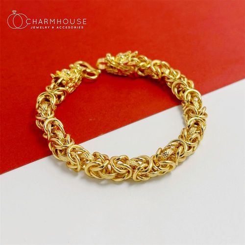 Bracelet Dragon Plaqué Or Pour Homme,Bijoux Hip Hop,Accessoires,,Cadeaux De Ix,22cm