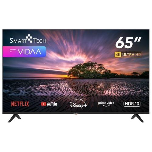 Smart Tech 65UV10V1 - 65" - TV LED 4K UHD (164 cm) VIDAA - Molotov, Netflix, Prime Video, Canal+, Disney+... - 3xHDMI - 2xUSB - PVR - Mode Hotel