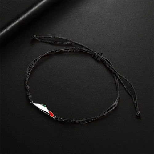 Jeshayuan-Bracelets À Breloques En Acier Inoxydable Pour Femme,Pendentif Double Couche,Carte Pays,Palestine,Sensation,Couple