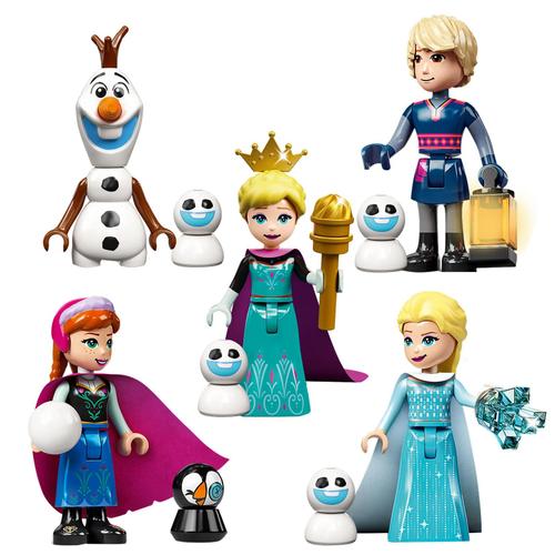 Lot De 5 Figurines La Reine Des Neiges Disney Miniatures Elsa Et Personnages, Jouets Modèles Pour Enfants