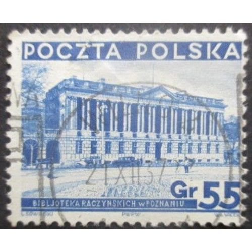 Pologne N°387 Bibliothèque Oblitéré