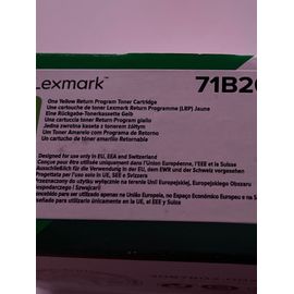 Cartouche de Toner lexmark return programme jaune 71 B2OYO