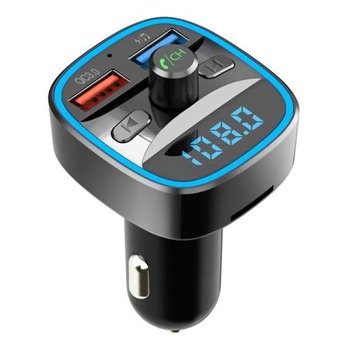 Transmetteur FM Bluetooth, Bluetooth Lecteur MP3 Adaptateur Radio sans Fil Kit Émetteur FM Voiture Chargeur, Appel Mains Libres