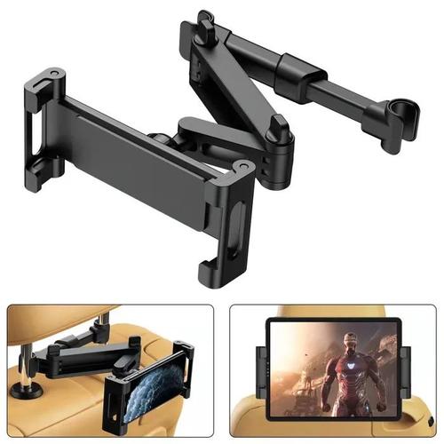 Support Voiture Tablette/Téléphone, Bras D'extension Pliable, Rotation À 360°,Compatible Avec Tous Les Appareils