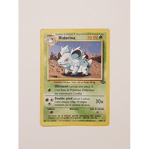 Carte Pokemon Nidorina 40/64, Première Édition De 1995, Très Bon État