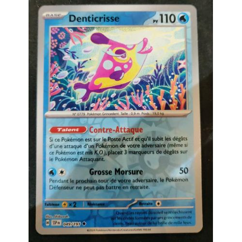 Pokémon Denticrisse Reverse 049 / 191 Ev8 Etincelles Déferlantes