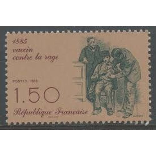 Centenaire De La Découverte Du Vaccin Contre La Rage Année 1985 N° 2371 Yvert Et Tellier Luxe