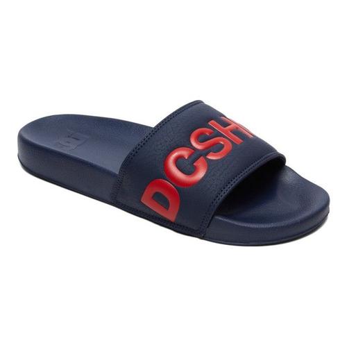 Dc Shoes Slide Se Homme Sandales Faire Glisser Rouge Marine