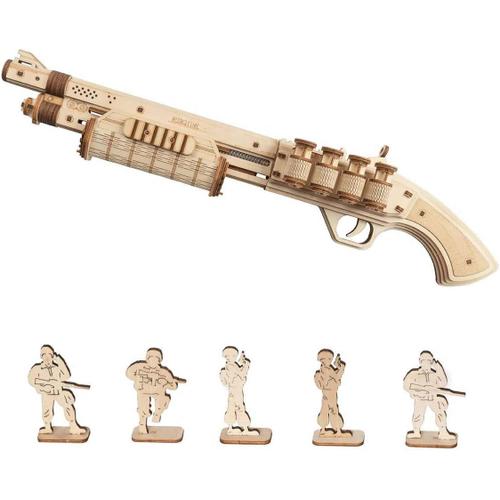 Pistolet Bois 3d Puzzle - Mécanique Maquette Pour Enfants De 14 Ans Jeux Construction (Terminator M870)