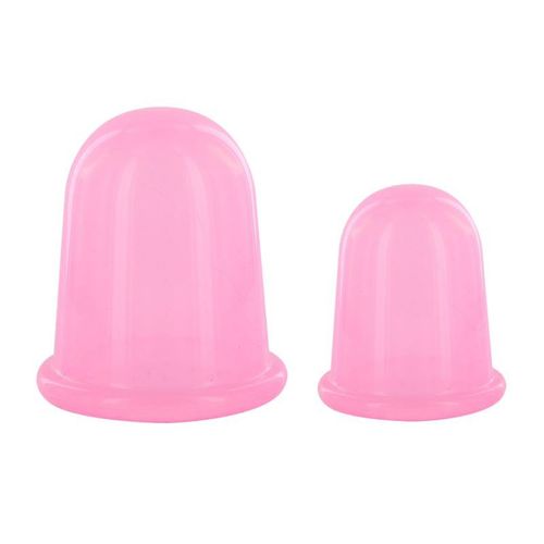 Paris Prix - Lot De 2 Ventouses Silicone "cellulite" 8cm Rose