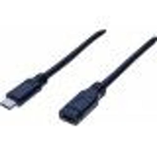 generic - Câble d'extension USB - 24 pin USB-C (M) pour 24 pin USB-C (F) - USB 3.1 Gen 2 - 1 m - noir