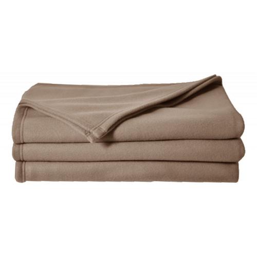 Couverture Polaire 220 X 240 Cm Taupe