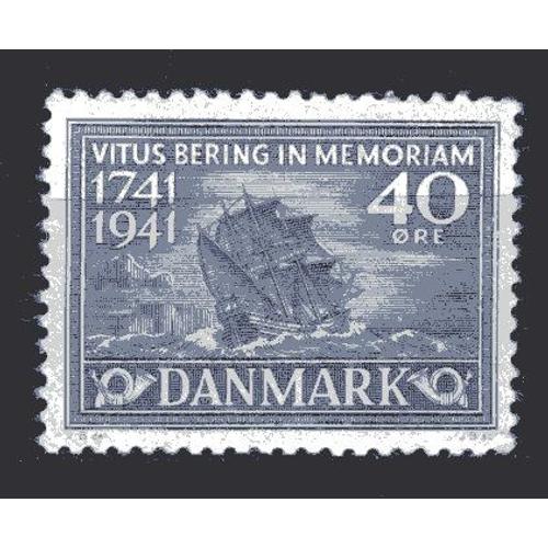 Danemark 1941 Le Navigateur Vitus Bering 40 P Bleu Neuf**