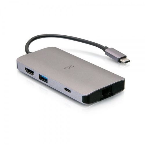 C2G USB-C® Mini Dock with HDMI, 2x USB-A, Ethernet, SD Card Reader, and USB-C Power Delivery up to 100W - 4K 30Hz - Station d'accueil - USB-C / Thunderbolt 3 - HDMI - 1GbE