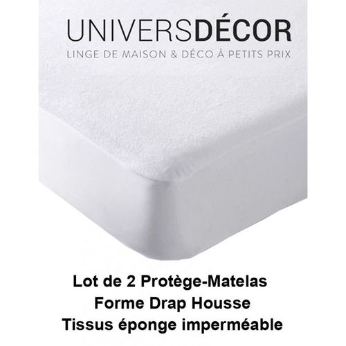 Lot De 2 Protèges Matelas Imperméable, Absorbant Et Anti-Acariens Cm