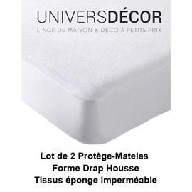 Protège matelas 100x200 cm ACHUA - Molleton 100% coton 400 g/m2