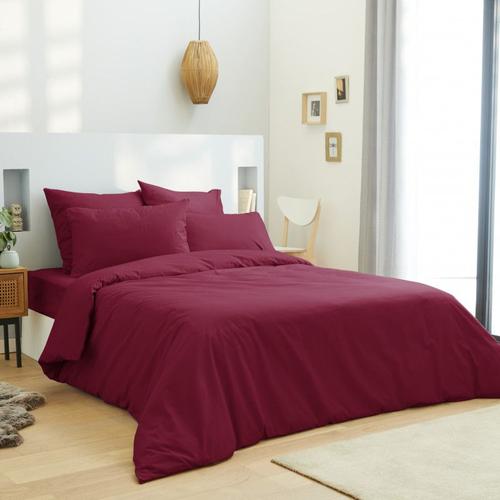 Housse De Couette Rouge 260 X 240 Cm / 100% Coton / 57 Fils/Cm² Pour Lit 2 Places "King Size"