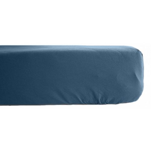 Drap Housse Percale Pur Coton Peigné Longues Fibres 80 Fils/Cm² Avec Bonnet De 35 Cm Vent Du Sud - Paon - 180 X 200 Cm Bonnet De 35 Cm