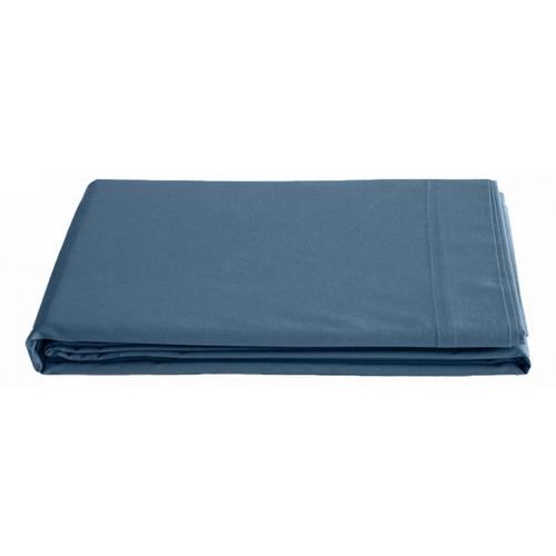 Drap Plat Percale Pur Coton Peigné Longues Fibres 80 Fils/Cm² Vent Du Sud - Glacier - 240 X 300 Cm Pour Lit 2 Places