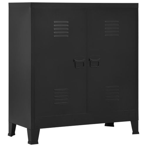 Prolenta Premium - Coffre De Rangement Industriel Noir 90x40x100 Cm Acier