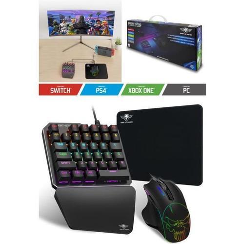 Pack GAMER Spirit Of Gamer PRO-G700 CLAVIER + SOURIS RGB 8 BOUTONS + TAPIS