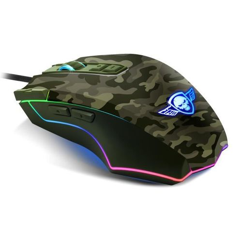 Souris PRO Gaming RGB M50 Optique Haute Définition 4000dpi 8 BOUTONS ARMY EDITION