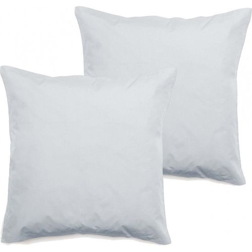 Lot De 2 Taies D'oreiller Percale Pur Coton Peigné Longues Fibres 80 Fils/Cm² Vent Du Sud