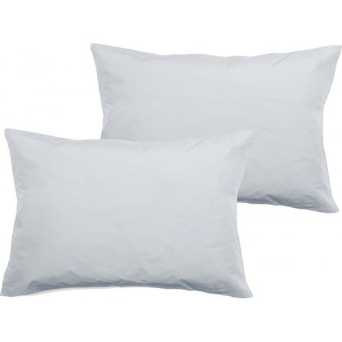 Lot De 2 Taies D'oreiller Percale Pur Coton Peigné Longues Fibres 80 Fils/Cm² Vent Du Sud