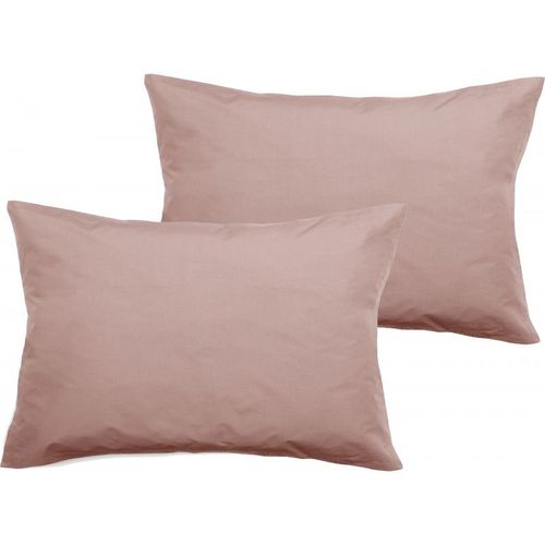 Lot De 2 Taies D'oreiller Percale Pur Coton Peigné Longues Fibres 80 Fils/Cm² Vent Du Sud