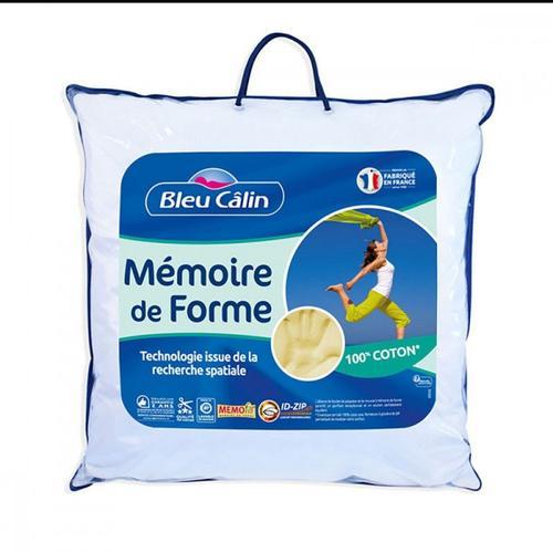 Oreiller À Mémoire De Forme 60 X 60 Cm "Mémofil" Bleu Cabeige